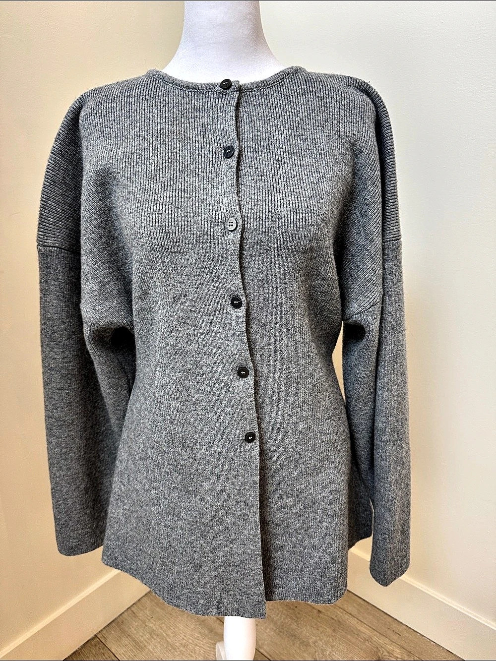 Dissh Belted Gray Cardigan Size Medium